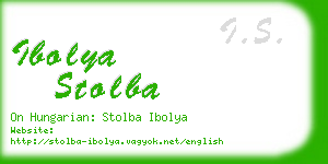 ibolya stolba business card